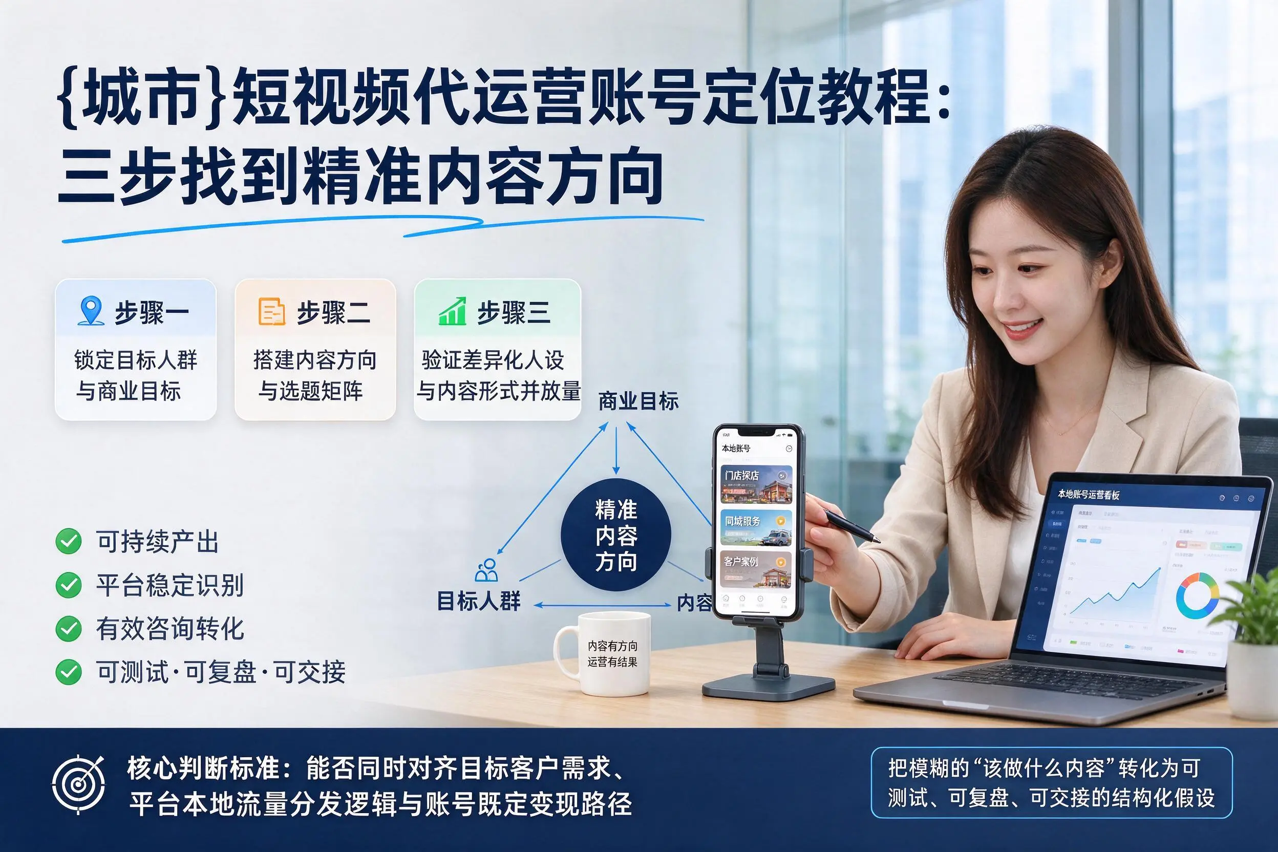 拉萨短视频代运营账号定位教程：三步找到精准内容方向