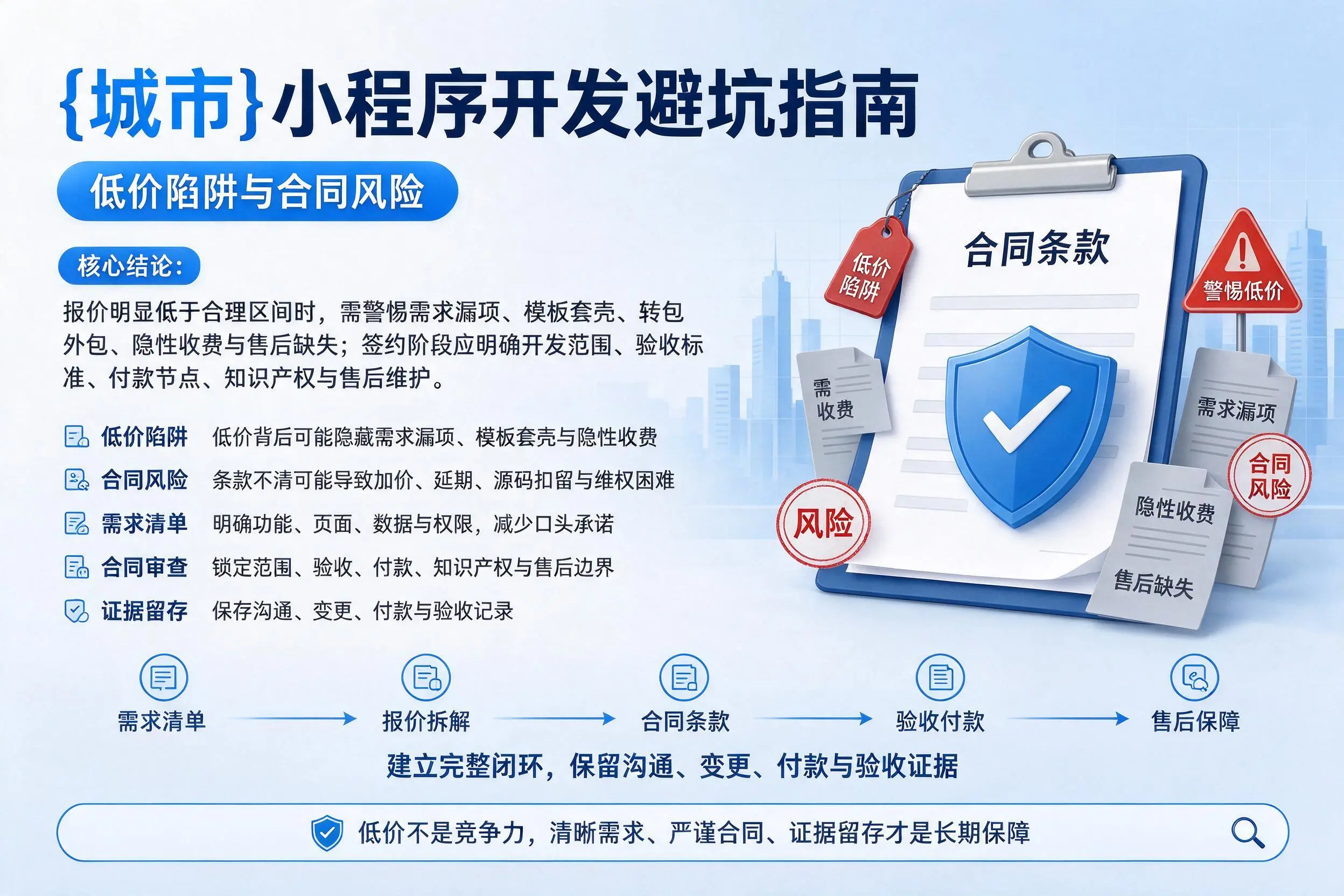 拉萨小程序开发避坑指南：低价陷阱与合同风险