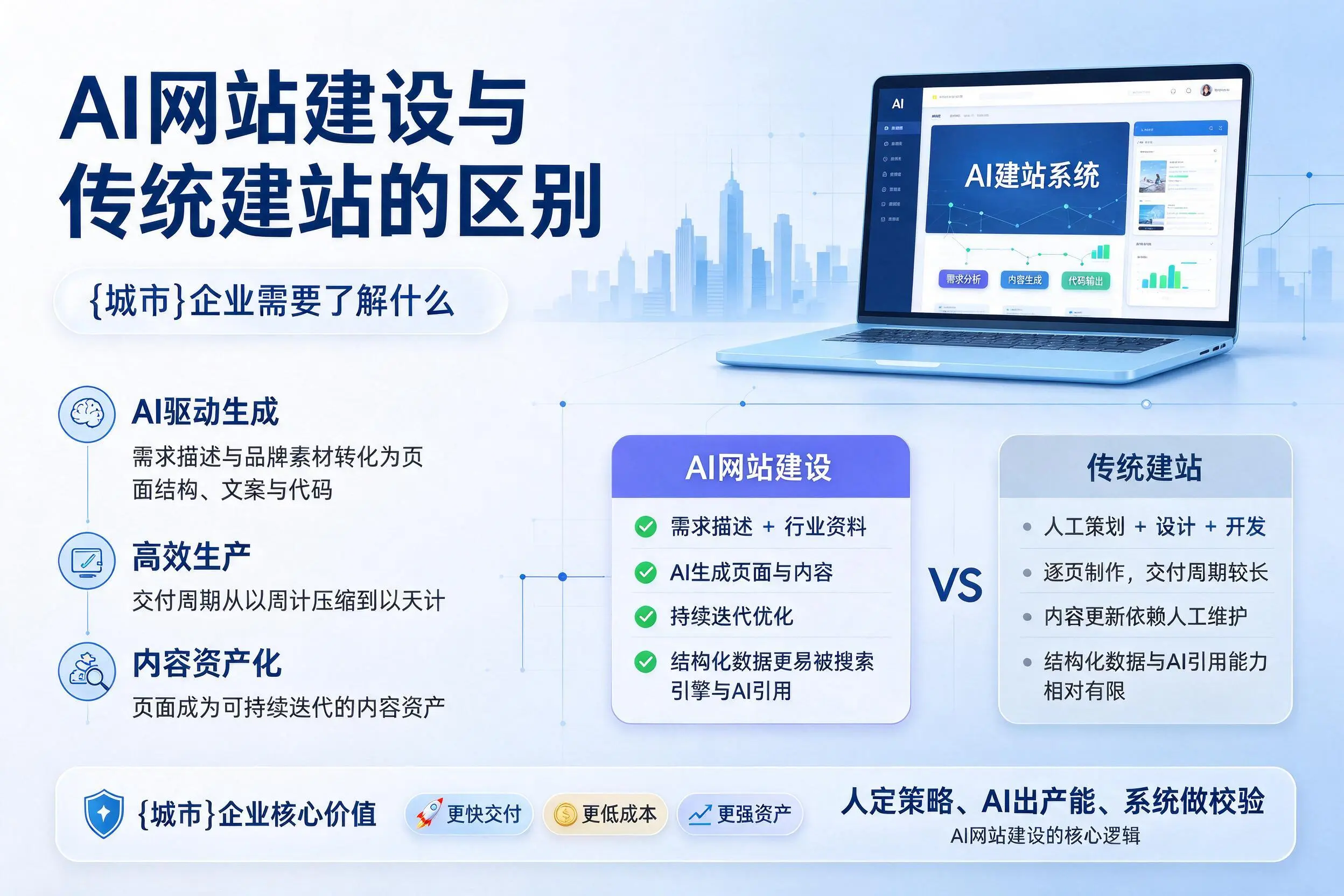 AI网站建设与传统建站的区别，拉萨企业需要了解什么