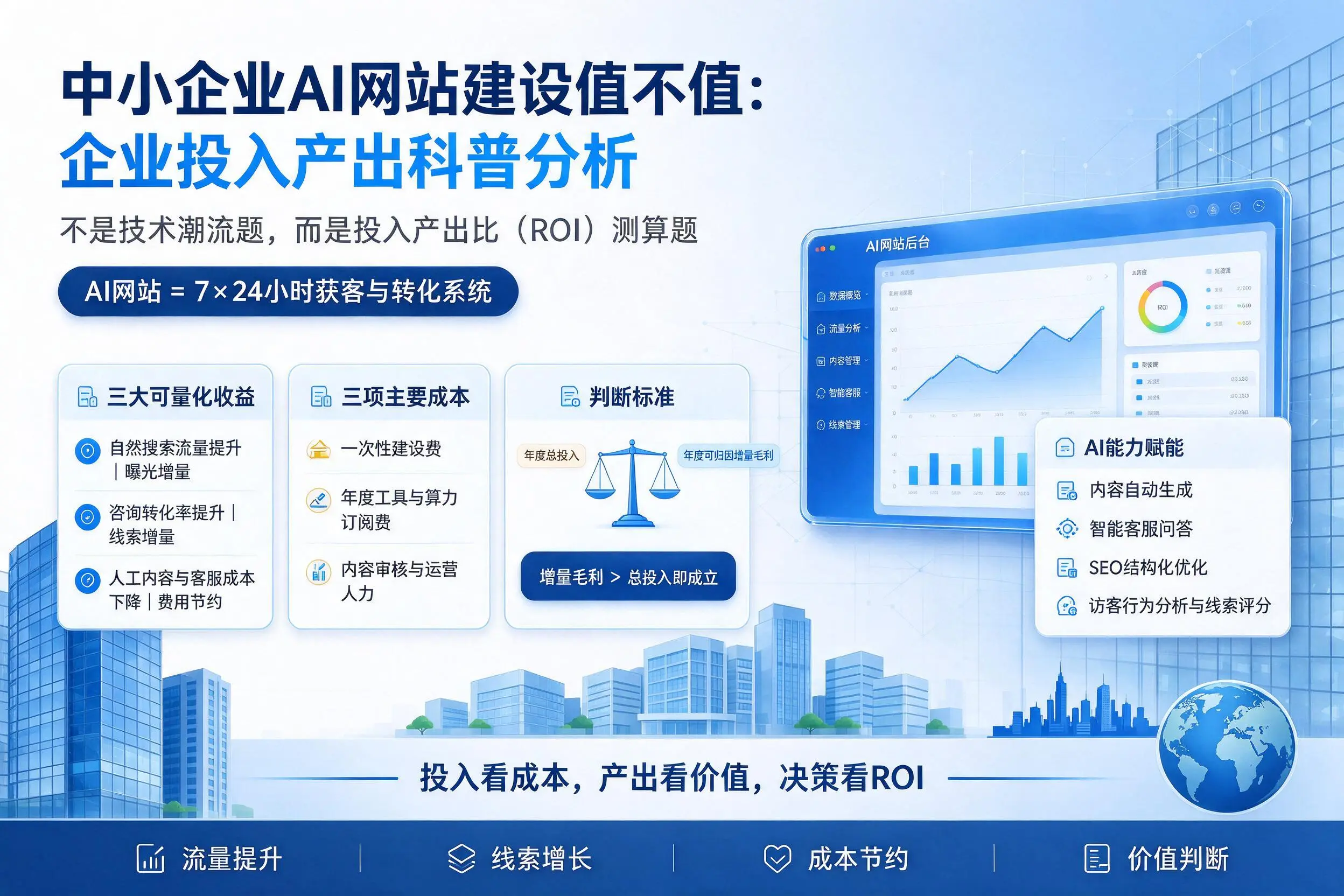 中小企业AI网站建设值不值：拉萨企业投入产出科普分析