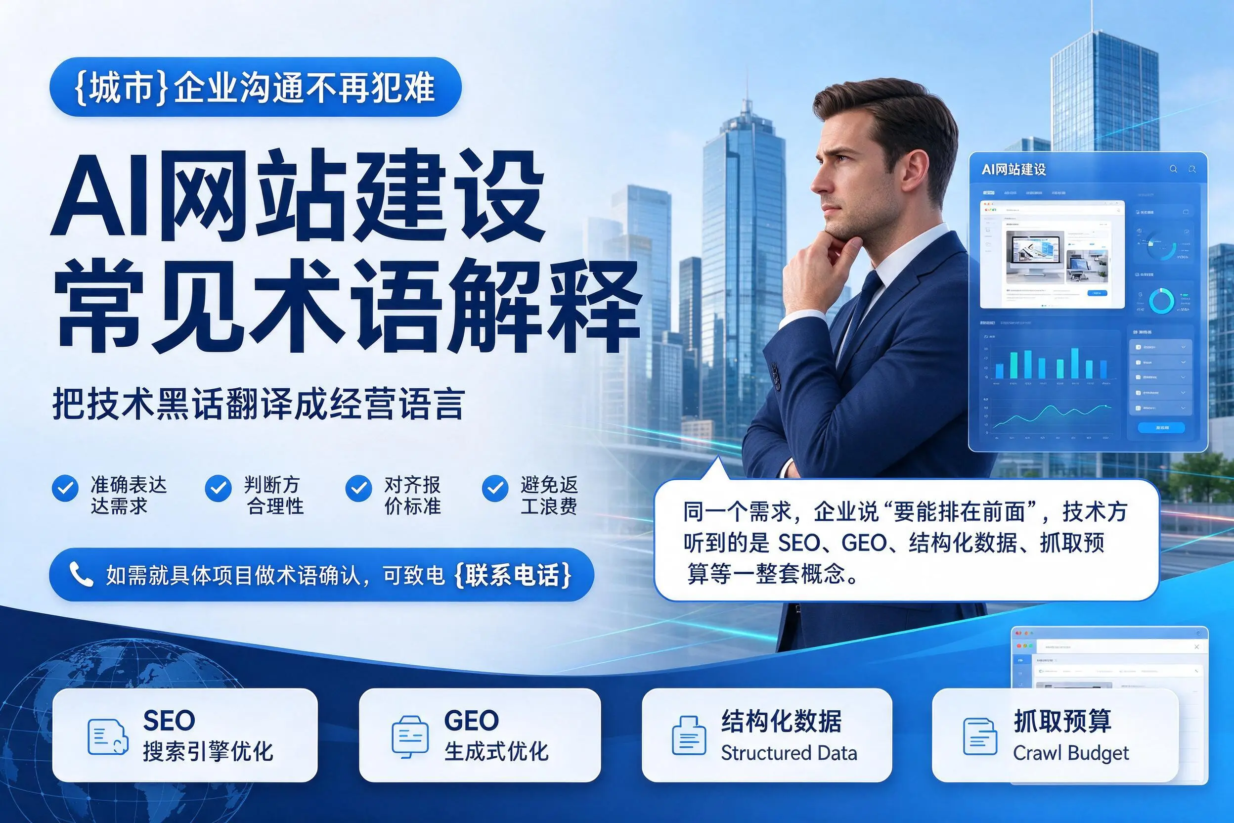 AI网站建设常见术语解释，拉萨企业沟通不再犯难