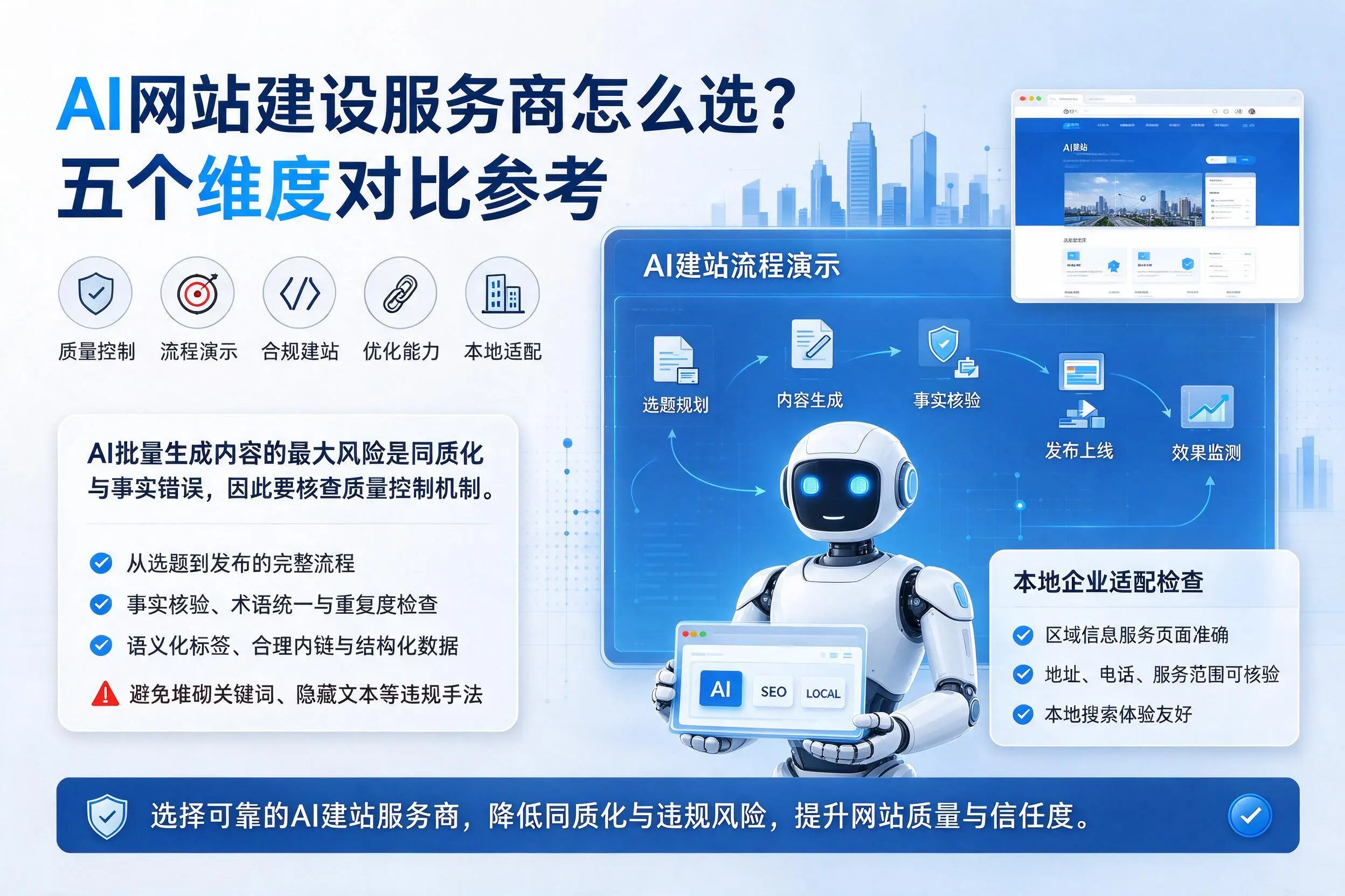 拉萨AI网站建设服务商怎么选?五个维度对比参考