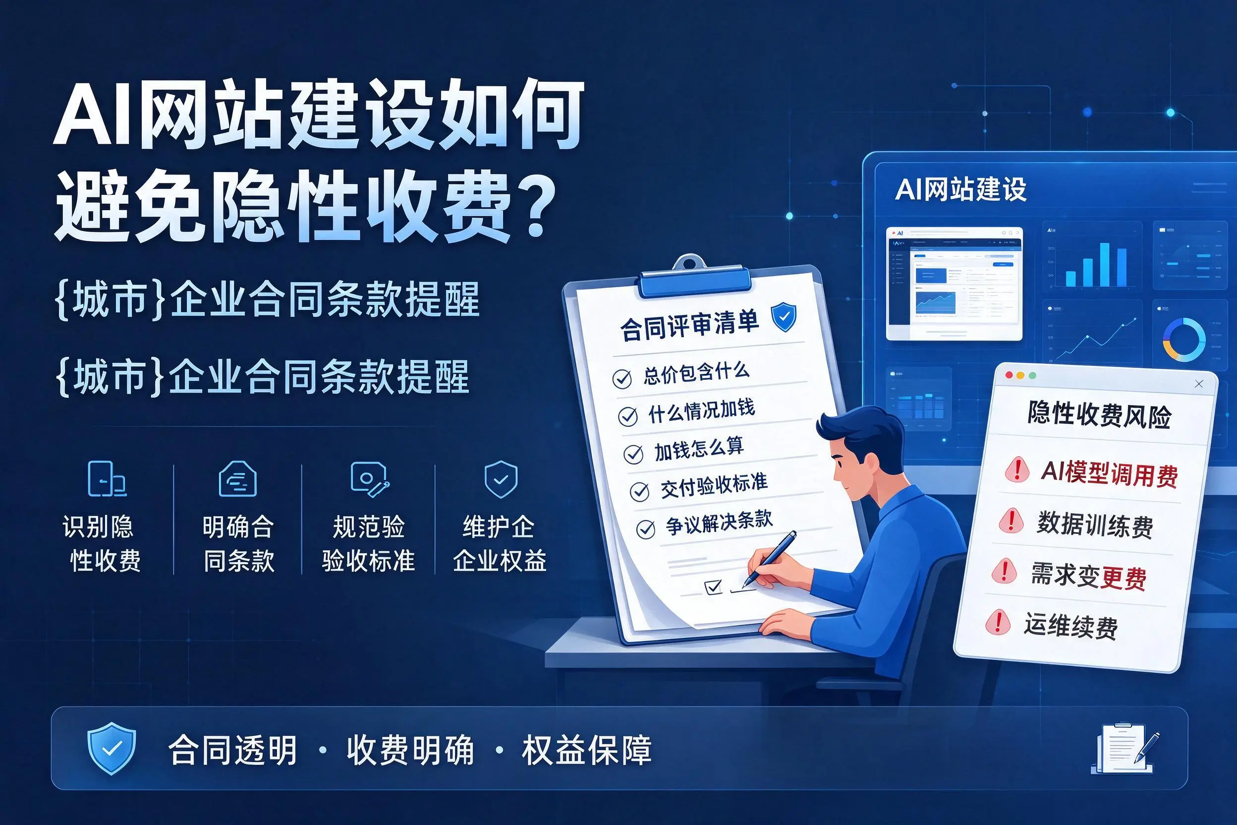 AI网站建设如何避免隐性收费？拉萨企业合同条款提醒