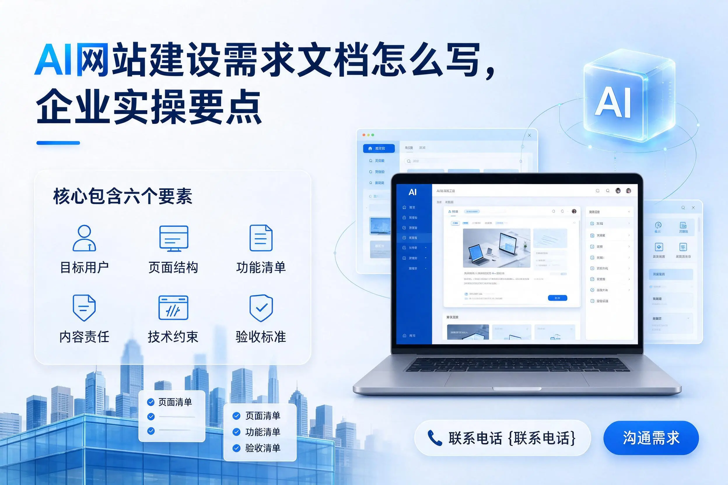 AI网站建设需求文档怎么写，拉萨企业实操要点